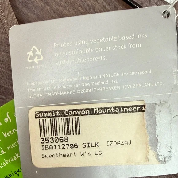 Icebreaker Heather Gray Long Sleeve Silk Weight Women's Top - Picture 2 of 5